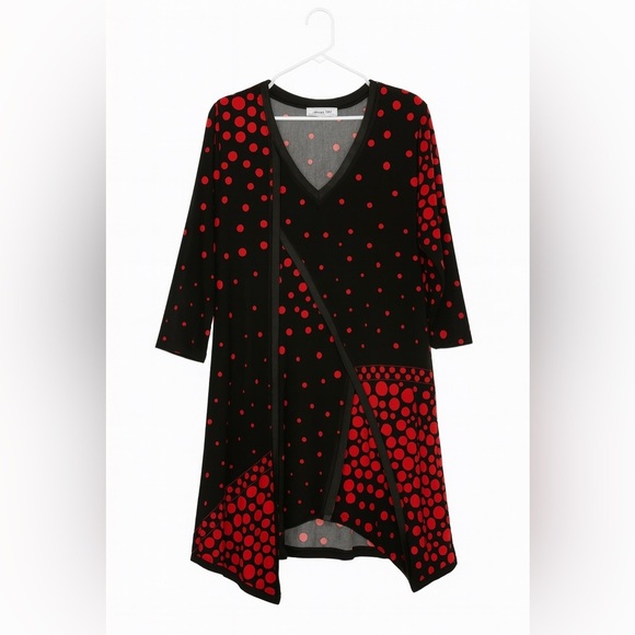Magna Dresses & Skirts - Magna Women’s Size 14/16 Black & Red Polka Dot Tunic Dress